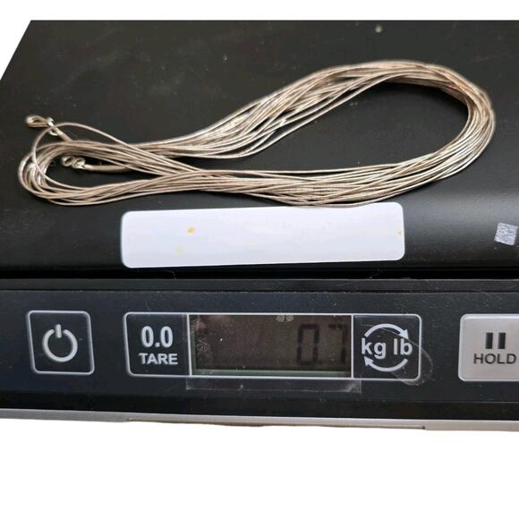 Liquid Silver Necklace 925 10 Strands 22" Marked Raising Sun Sterling Vintage - Picture 8 of 8